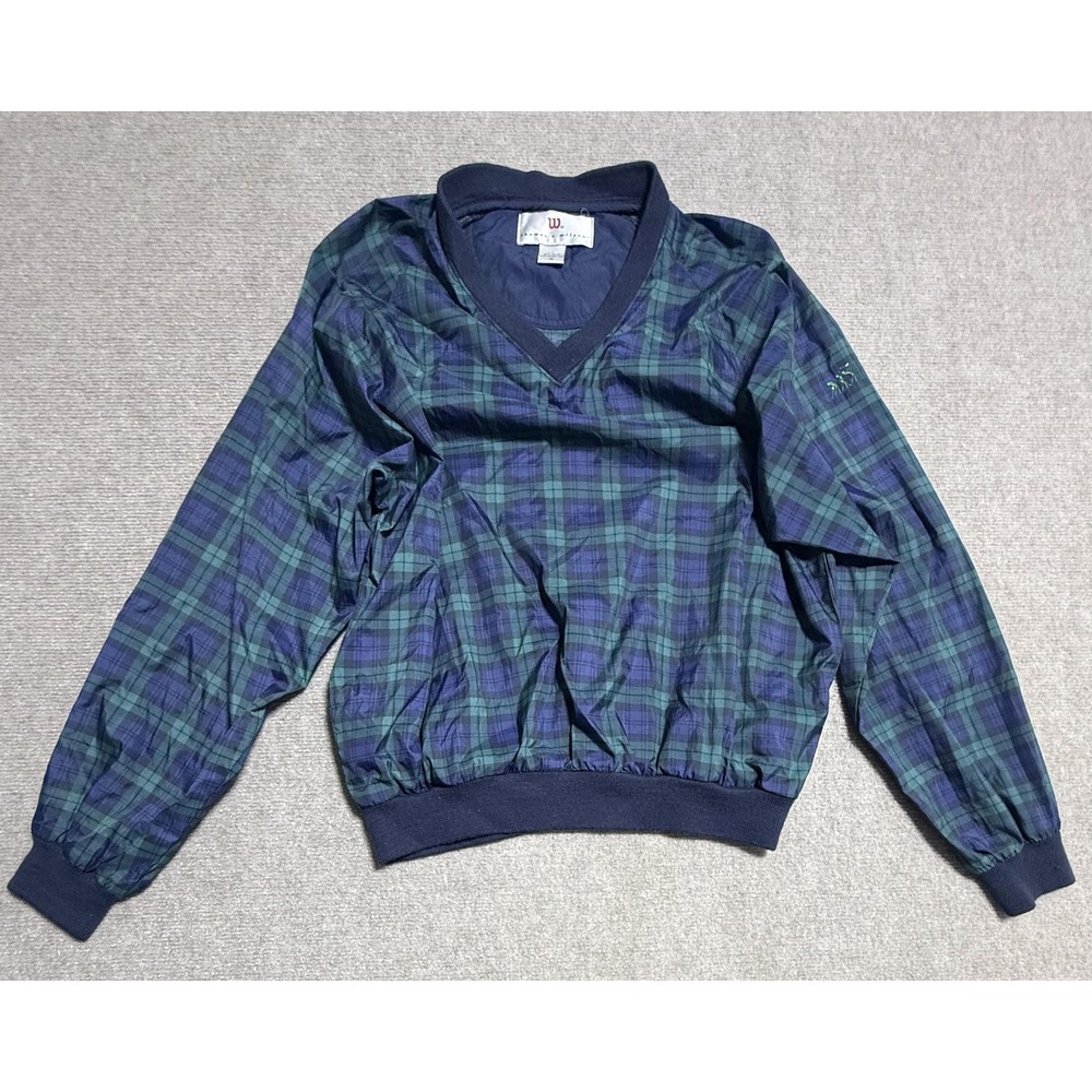 Vintage Thomas E Wilson Pullover Jacket Mens‎ Medium Plaid Golf Nylon 90s
